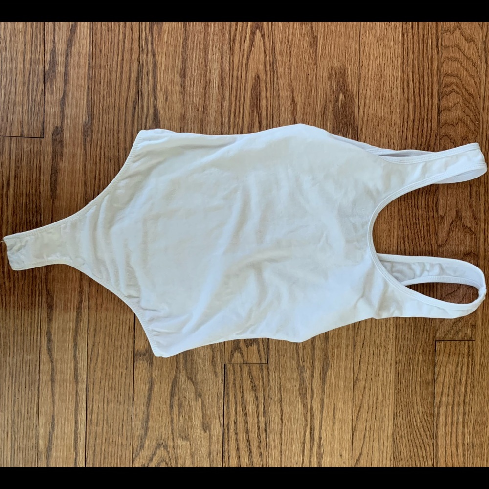 White plain body suit